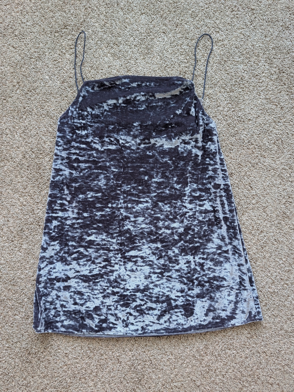 Show Me Your Mumu Womens Blue Tiffany Crushed Velvet Slip Mini Dress Size Small